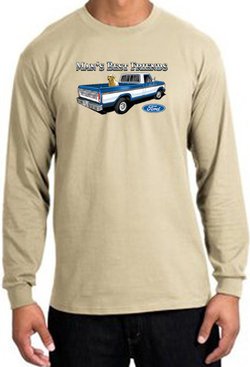 Ford Trucks Long Sleeve Shirt - Man's Best Friend Adult Sand T-Shirt