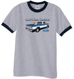 Ford Trucks Shirt Mans Best Friend Ringer Tee Heather Grey/Black
