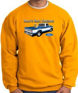Ford Trucks Sweatshirt - Man's Best Friend Adult Gold Sweat Shirt