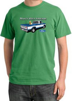 Ford Trucks T-Shirt Mans Best Friend Pigment Dyed Tee Piper Green