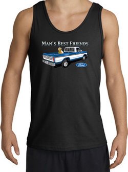 Ford Trucks Tank Top - Man's Best Friend Adult Black Tanktop