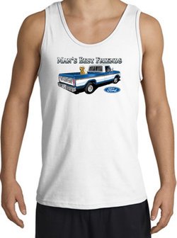 Ford Trucks Tank Top - Man's Best Friend Adult White Tanktop