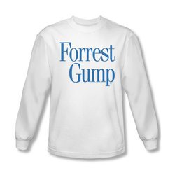 Forrest Gump Shirt Logo Long Sleeve White Tee T-Shirt