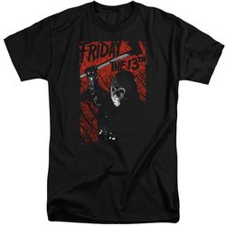 Friday the 13th Shirt Jason Lives Tall Black T-Shirt