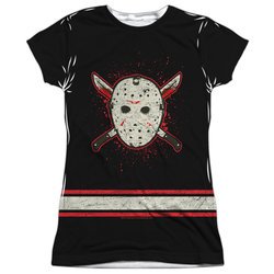 Friday the 13th Shirt Jason Voorhees Jersey Sublimation Juniors Shirt