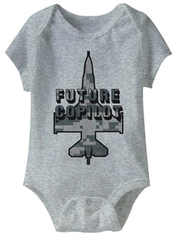 Click to get Future Co Pilot Funny Baby Romper Athletic Heather Infant Babies Creeper
