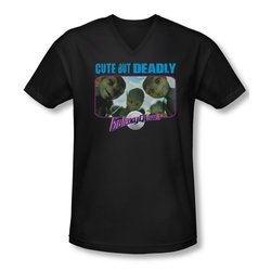 Galaxy Quest Shirt Slim Fit V Neck Cute But Deadly Black Tee T-Shirt