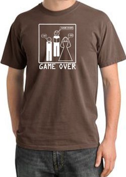Game Over Ceremony Pigment Dyed Chestnut T-shirt - White Print