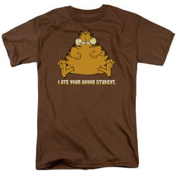 Click to get Garfield Tshirt I Ate Your Honor Student Adult Brown Tee Shirt