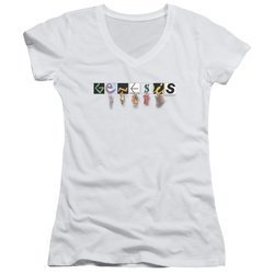 Genesis Juniors V Neck Shirt New Logo White T-Shirt