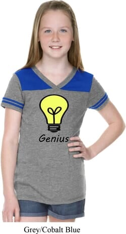 Click to get Genius Light Bulb Girls Football Shirt