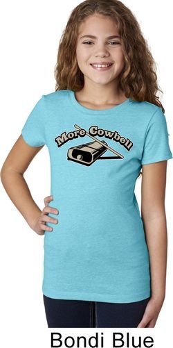 Girls Funny Shirt More Cowbell Tee T-Shirt