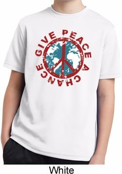 Give Peace A Chance Kids Moisture Wicking Shirt