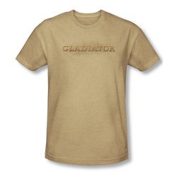 Gladiator Shirt Logo Adult Heather Sand Tee T-Shirt