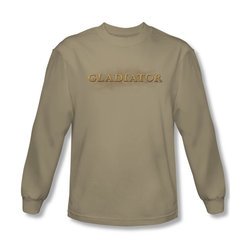 Gladiator Shirt Logo Long Sleeve Sand Tee T-Shirt