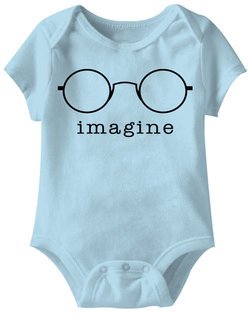 Glasses Funny Baby Romper Light Blue Infant Babies Creeper