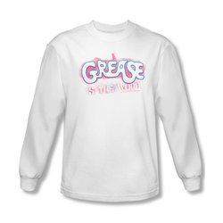 Grease Shirt Grease Is The Word Long Sleeve White Tee T-Shirt