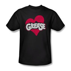 Grease Shirt Heart Adult Black Tee T-Shirt