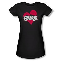 Grease Shirt Juniors Heart Black Tee T-Shirt