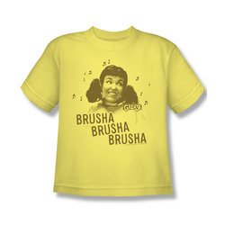 Grease Shirt Kids Brusha Brusha Banana Youth Tee T-Shirt