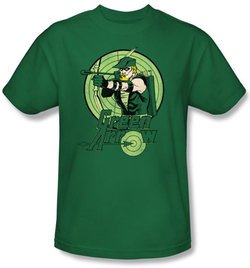 Green Arrow T-shirt - DC Comics Adult Kelly Green Tee