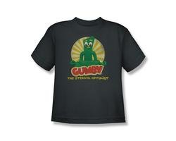 Gumby Shirt Kids Optimist Charcoal T-Shirt