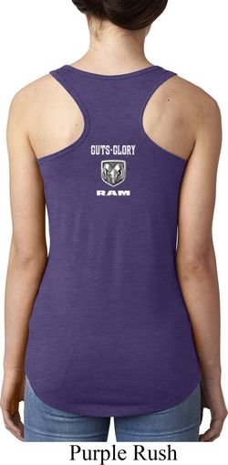 Guts and Glory Ram Logo Neck Print Ladies Ideal Tank Top
