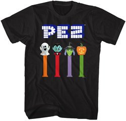 Halloween Pez Dispensers Adult T-shirt - Black