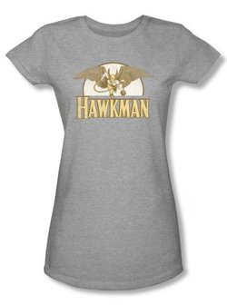 Hawkman Juniors T-shirt - Fly By DC Comics Athletic Heather Tee