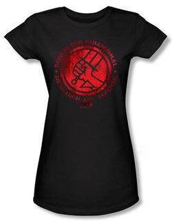 Hellboy II The Golden Army Juniors T-shirt BPRD Logo Black Shirt