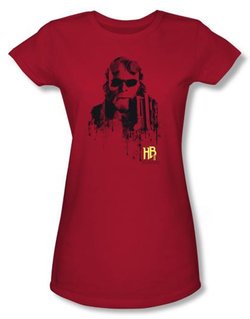 Hellboy II The Golden Army Juniors T-shirt Splatter Gun Red Tee Shirt