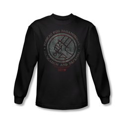 Hellboy II The Golden Army Shirt Bprd Stone Long Sleeve Black Tee T-Shirt