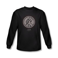 Hellboy II The Golden Army Shirt Mignola Style Logo Long Sleeve Black Tee T-Shirt