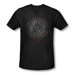 Hellboy II The Golden Army Shirt Slim Fit V Neck Bprd Stone Black Tee T-Shirt