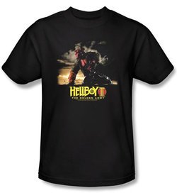 Hellboy II The Golden Army T-shirt Movie Poster Art Adult Black Shirt