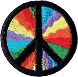Click to get Rainbow Peace Sign IronOn Applique Patch
