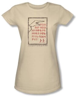 Click to get Hobbit Juniors Shirt Movie Unexpected Journey Loyalty Back Door Cream