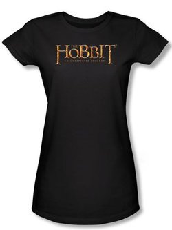 Hobbit Juniors Shirt Movie Unexpected Journey Loyalty Logo Black Tee