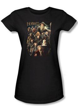 Hobbit Juniors Shirt Unexpected Journey Loyalty Somber Company Black