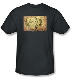 Hobbit Kids Shirt Movie Unexpected Journey Loyalty Map Charcoal Tee