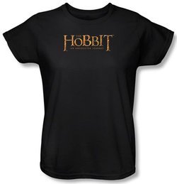 Hobbit Ladies Shirt Movie Unexpected Journey Loyalty Logo Black Tee