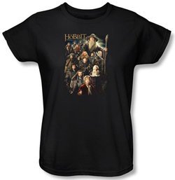 Hobbit Ladies Shirt Unexpected Journey Loyalty Somber Company Black