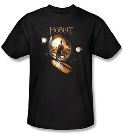 Hobbit Shirt Movie Unexpected Journey Loyalty Hole Black Adult Tee