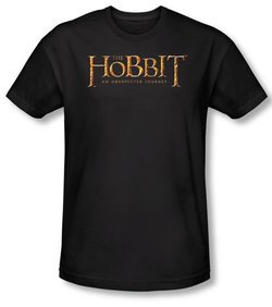 Hobbit Shirt Movie Unexpected Journey Loyalty Logo Black Slim Fit Tee