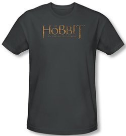 Hobbit Shirt Movie Unexpected Journey Loyalty Logo Charcoal Slim Fit