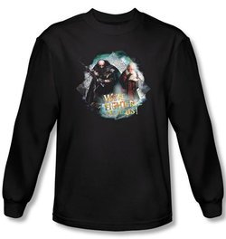 Hobbit Shirt Movie Unexpected Journey We're Fighters Black Long Sleeve