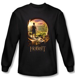 Hobbit Shirt Unexpected Journey Loyalty Door Black Long Sleeve Tee
