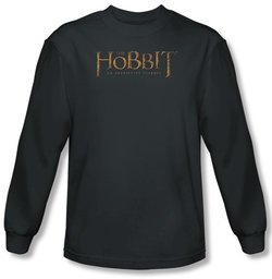 Hobbit Shirt Unexpected Journey Loyalty Logo Charcoal Long Sleeve Tee