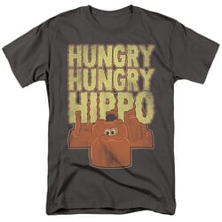 Click to get Hungry Hungry Hippo Adult Tshirt  Charcoal Grey