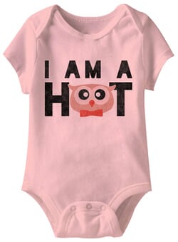 Click to get I Am A Hoot Funny Baby Romper Light Pink Infant Babies Creeper